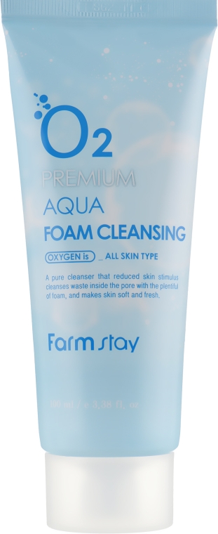 Киснева пінка для вмивання - FarmStay O2 Premium Aqua Foam Cleansing — фото N2