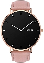 Смарт-часы женские, розовое золото, кожа - Garett Smartwatch Verona — фото N1