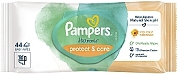 Детские влажные салфетки с календулой, 44 шт. - Pampers Harmonie Protect&Care Baby Wipes  — фото N2