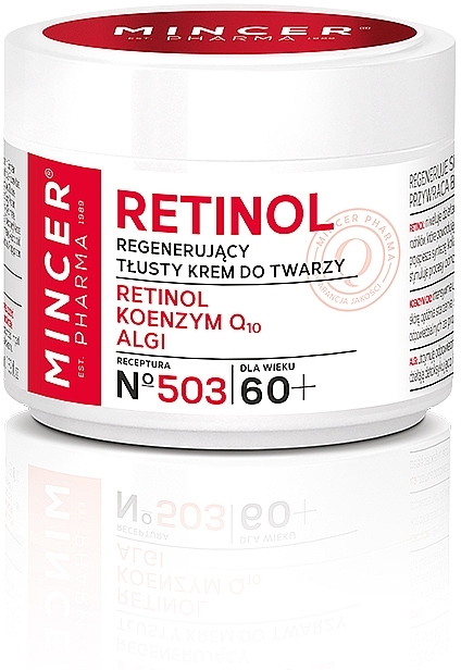 Відновлюючий крем для обличчя 60+ - Mincer Pharma Retinol № 503