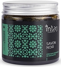 Духи, Парфюмерия, косметика Черное мыло "Эфирное масло эвкалипта" - Intaj Cosmetics Savon Noir With Eucalyptus Essential Oil