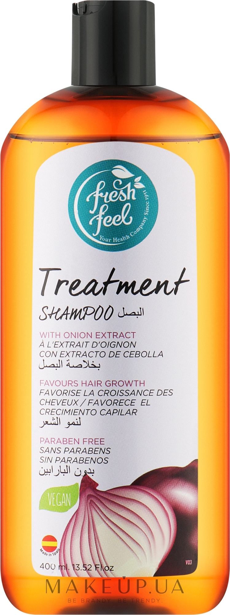 Шампунь для волос с луком - Fresh Feel Natural Shampoo — фото 400ml