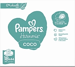 Детские влажные салфетки, 18x44 шт. - Pampers Harmonie Coco Baby Wipes — фото N4