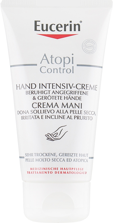 Інтенсивний крем для рук для сухої і атопічної шкіри - Eucerin AtopiControl Hand Intensiv-Creme — фото N2