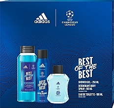 Духи, Парфюмерия, косметика Adidas UEFA 9 Best Of The Best - Набор (edt/100ml + deo/spray/150ml + sh/gel/250ml)