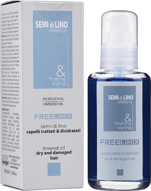 Масло для волос, льняное - Freelimix Semi Di Lino Linseed Oil For Dry And Damaged Hair — фото N1