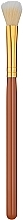 Кисточка ультрамягкая для хайлайтер и шиммера, коричневая - Man Fei — фото N1