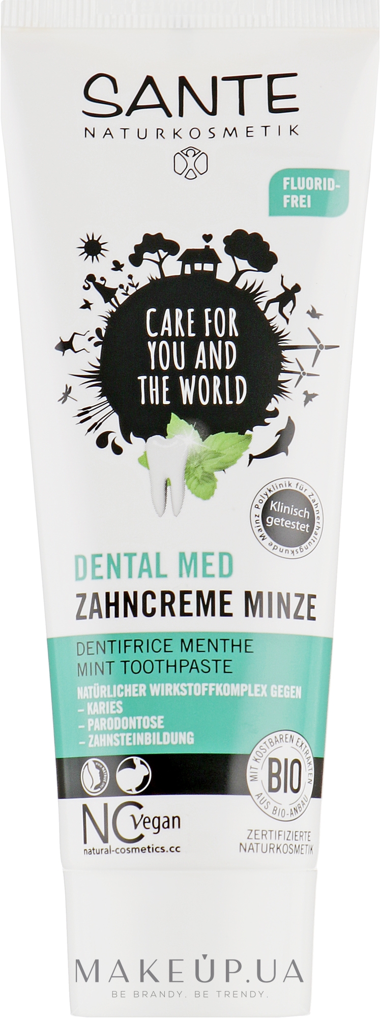 Паста зубная травяная "Мята" - Sante Dental Care Mint — фото 75ml