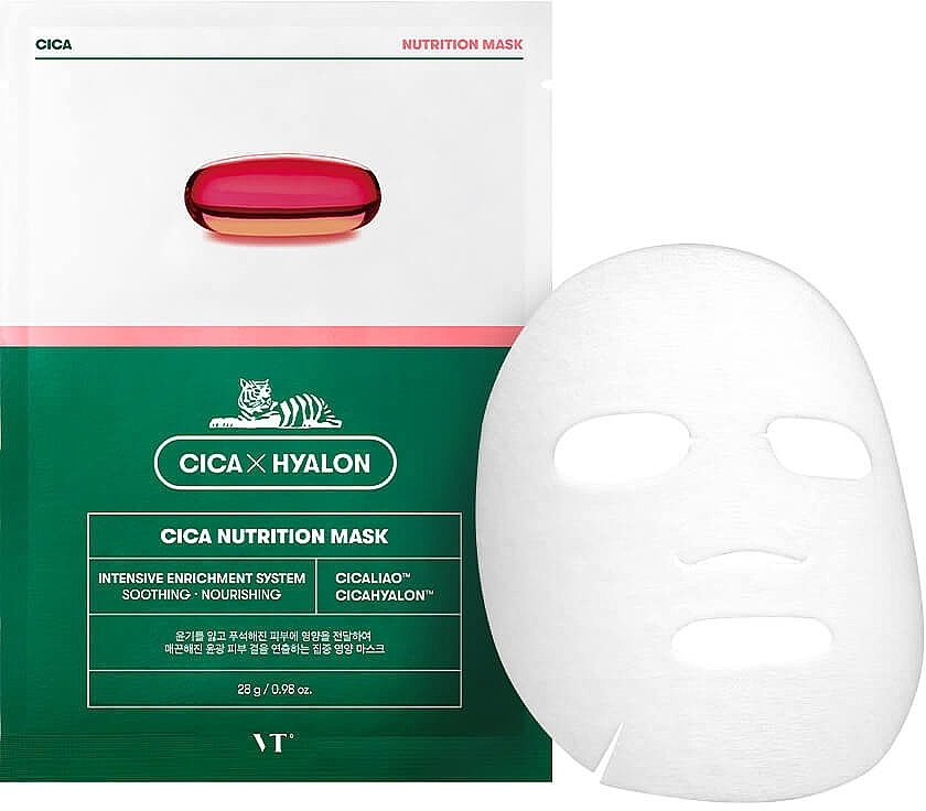 Тканинна живильна маска з центелою азіатською для обличчя - VT Cosmetics Cica Nutrition Mask — фото N1