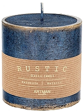 Парфумерія, косметика Декоративна свічка, 9х9 см, синя - Artman Rustic Patinated