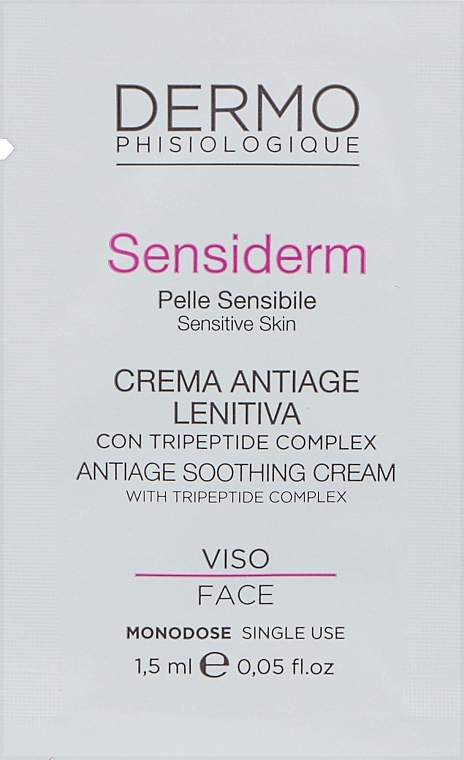 Антивіковий крем для чутливої шкіри - Dermophisiologique Sensiderm Sensi Age Nourishing Face Cream (пробник)