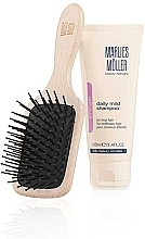 Парфумерія, косметика Набір для догляду за волоссям - Marlies Moller Strength (sh/100ml + brush)