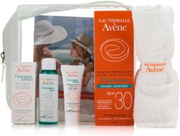 Духи, Парфюмерия, косметика Набор "Защита от солнца" - Avene Solaires (mask/10ml + lotion/25ml + emul/5ml + emul/50ml + полотенце)