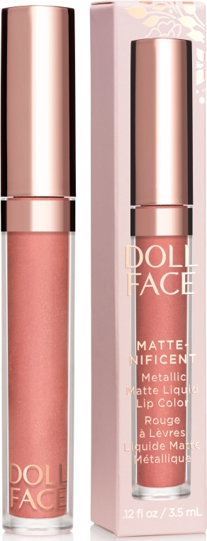 Рідка матова помада - Doll Face Matte Metallic Liquid Lip Color — фото N1