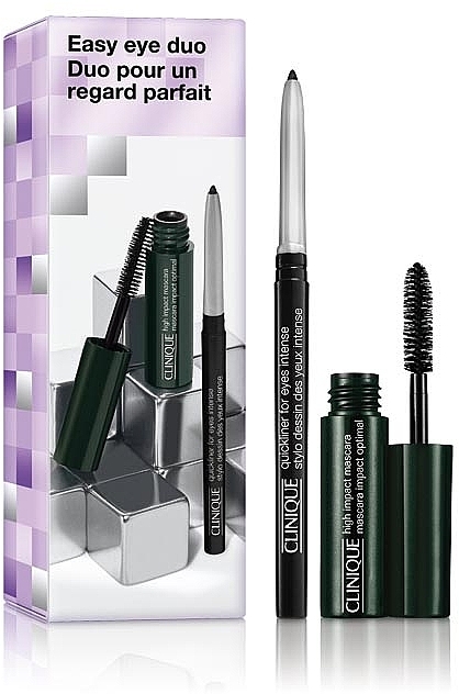 Набор - Clinique Easy Eye Duo (mascara/3.5ml + eye/pencil/0.14g) — фото N1