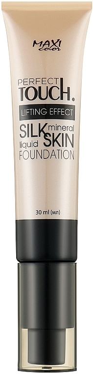 Тональний крем - Maxi Color Perfect Touch Lifting Effect Silk Mineral Liquid Skin Foundation
