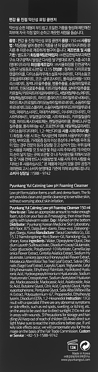 Успокаивающая пенка для умывания с низким pH - Pyunkang Yul Calming Low pH Foaming Cleanser — фото N3