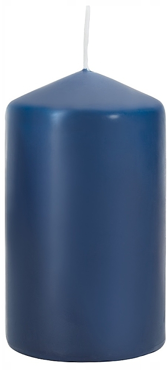 Свічка циліндрична 60x100 мм, синя - Bispol — фото N1