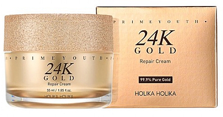 Відновлювальний крем для обличчя із золотом - Holika Holika Prime Youth 24K Gold Repair Cream — фото N1
