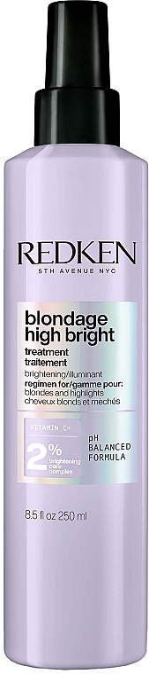 Спрей-прешампунь для яскравості кольору фарбованого волосся відтінку блонд - Redken Blondage High Bright Pre-Treatment — фото N1
