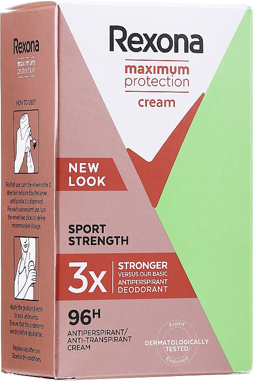 Антиперспірант-крем "Сила спорту" - Rexona Maximum Protection Sport Strength Deodorant Stick — фото N2