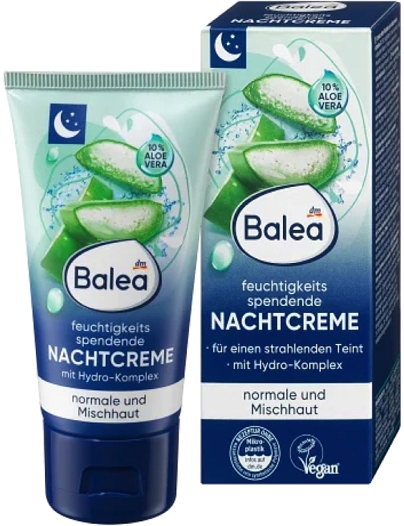 Ночной увлажняющий крем для лица - Balea Nachtcreme Feuchtigkeits Spendend — фото N1
