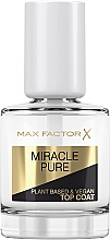 Духи, Парфюмерия, косметика Верхнее покрытие для лака - Max Factor Miracle Pure Top Coat