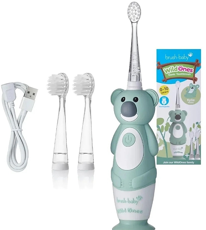 Электрическая зубная щетка, 0-10 лет - Brush-Baby WildOnes Kylie Koala Sonic Toothbrush — фото N2