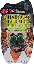 Маска-пленка для лица "Древесный уголь и черный сахар" - 7th Heaven Charcoal & Black Sugar Peel Off Mask — фото N1