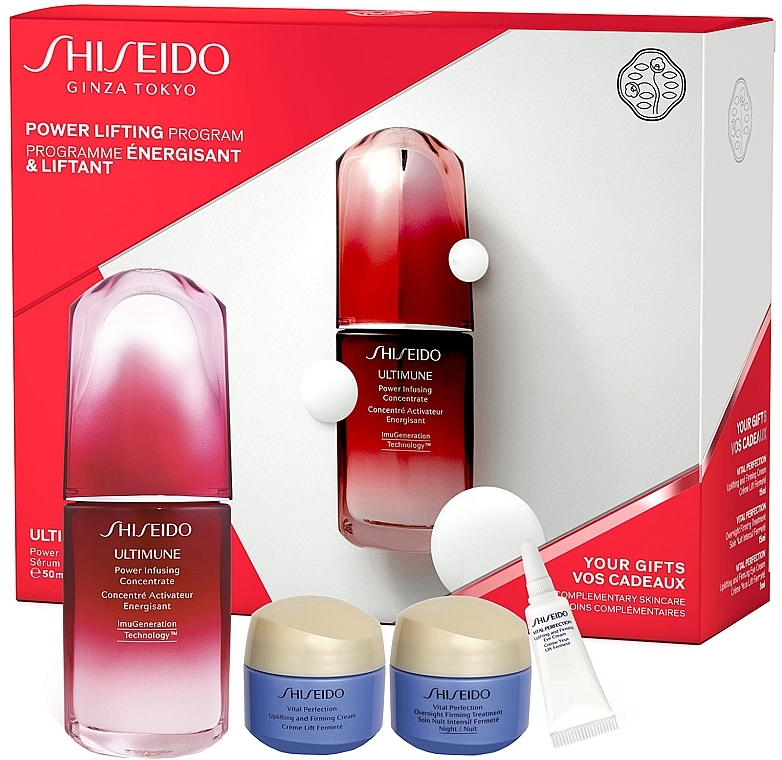 Набір - Shiseido Power Lifting Program Set (f/con/50ml + f/cream/15ml + f/cream/15ml + eye/cream/3ml) — фото N1