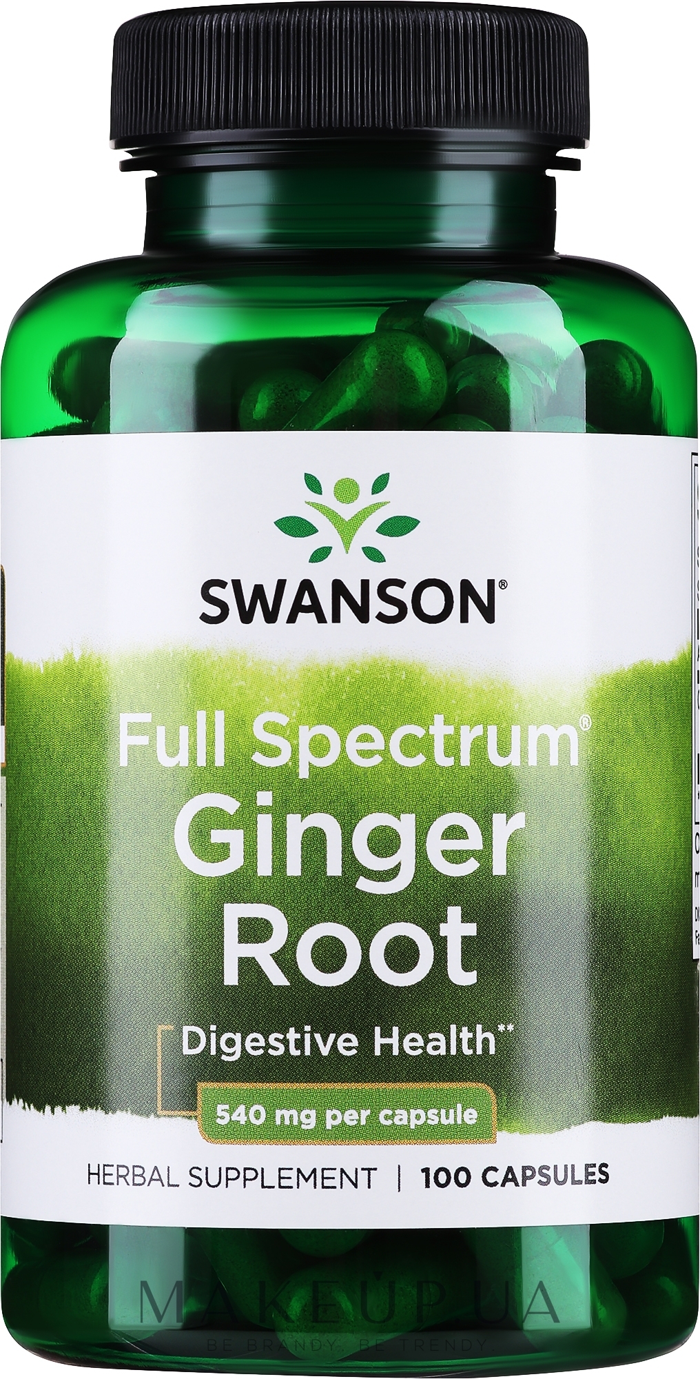 Пищевая добавка "Корень имбиря", 540 мг - Swanson Ginger Root — фото 100шт