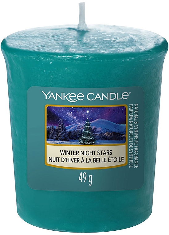 Ароматическая свеча-вотив - Yankee Candle Winter Night Stars Votive Candle — фото N1