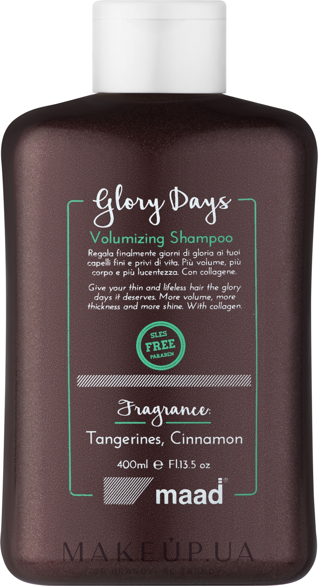 Шампунь для объема волос - Maad Glory Days Volumizing Shampoo — фото 400ml