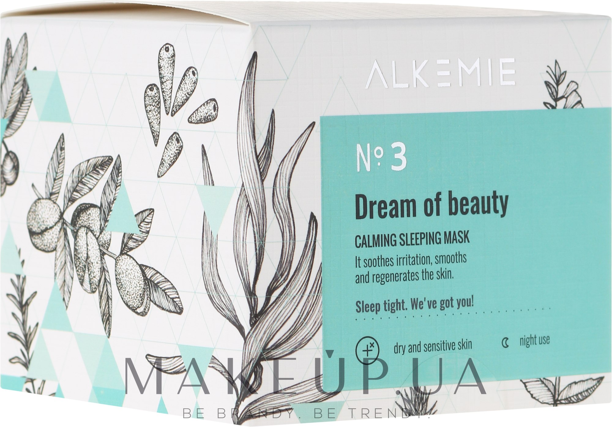 Ночная маска для лица - Alkmie Dream Of Beauty Calming Sleeping Mask — фото 60ml