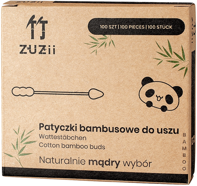Бамбуковые ватные палочки c разными наконечниками - Zuzii Bamboo Cotton Buds — фото N1