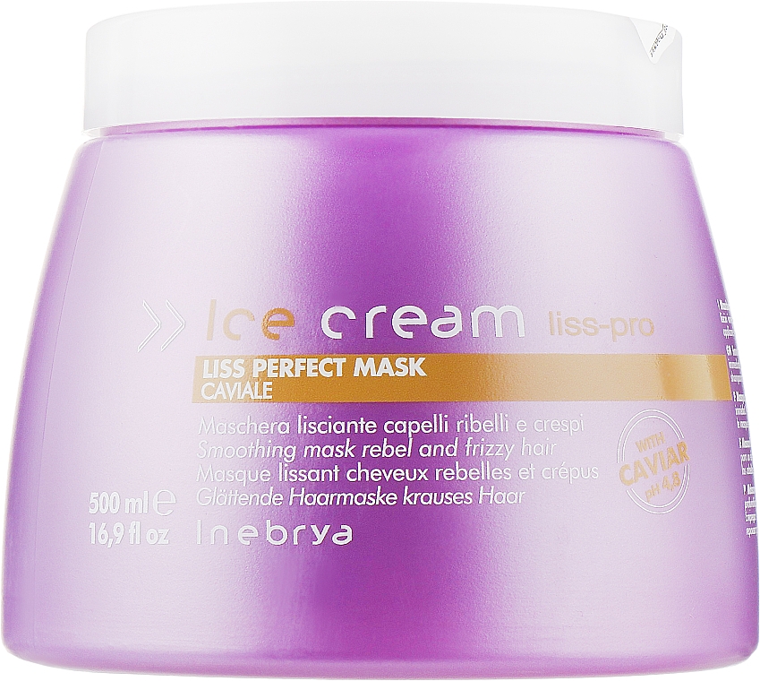 Маска для жорсткого і неслухняного волосся - Inebrya Ice Cream Liss-Pro Liss Perfect Mask — фото N3