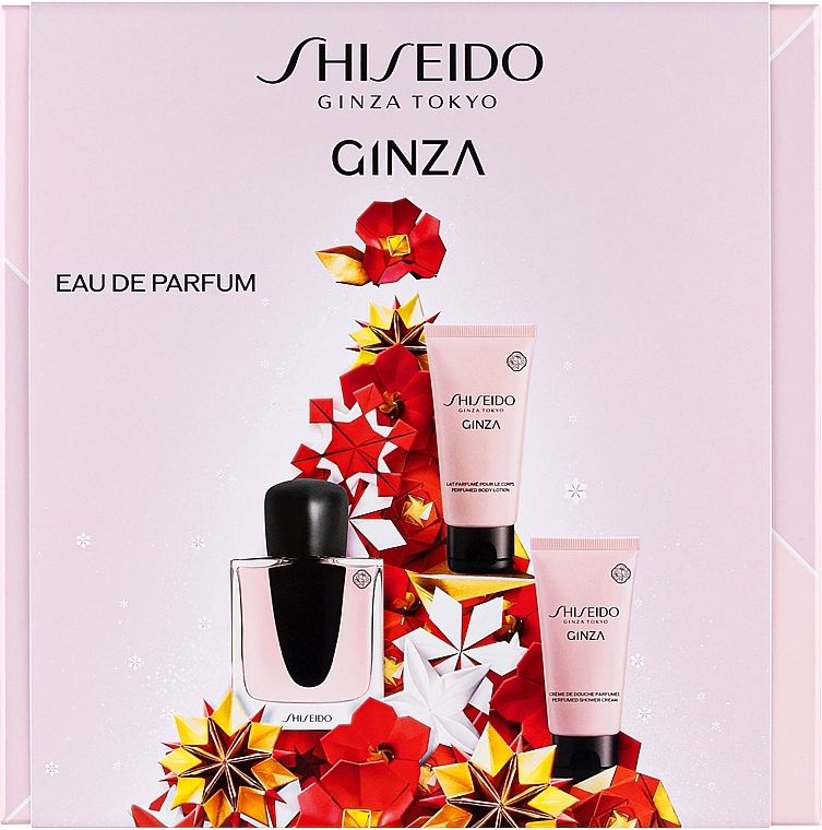 Shiseido Ginza - Набор (edp/50ml + b/lot/50ml + sh/cr/50ml) — фото N1