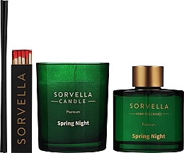 Набор - Sorvella Perfume Home Fragrance Spring Night (aroma diffuser/120ml + candle/170g) — фото N2