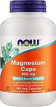 Парфумерія, косметика Мінерали Магній, 400 мг - Now Foods Magnesium Caps Veg Capsules