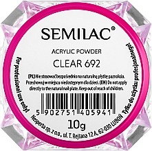 Акрилова пудра для нігтів - Semilac Acrylic Powder — фото N1