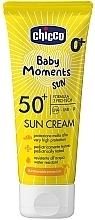 Духи, Парфюмерия, косметика Крем солнцезащитный SPF 50+ - Chicco Baby Moments SUN 