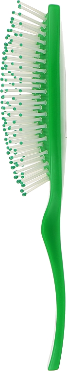 Щетка массажная классическая 10 рядов, зеленая - Titania — фото N3
