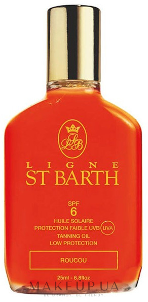 Масло помадного дерева - Ligne St Barth Tanning Oil Roucou SPF 6 — фото 125ml