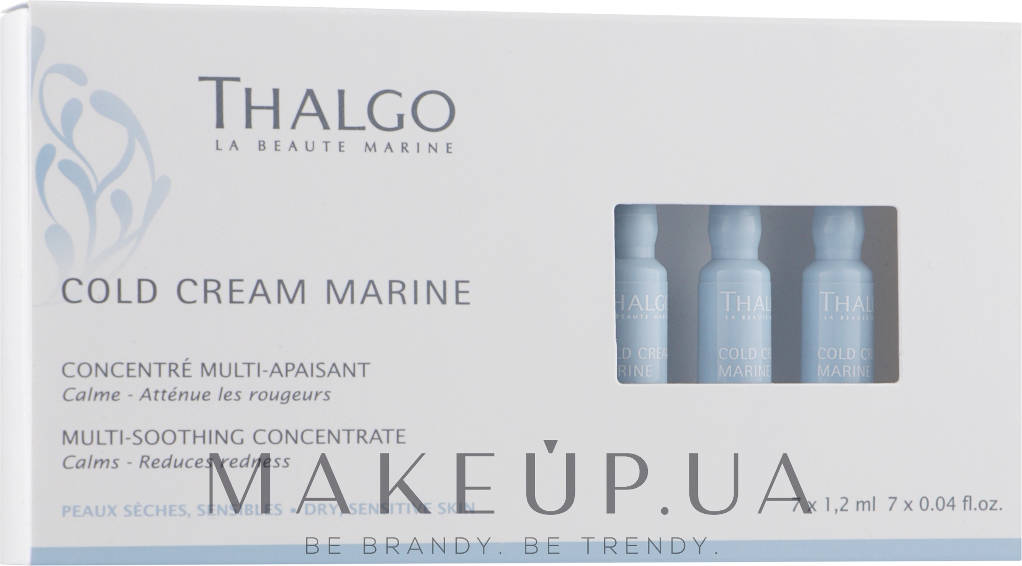 Укрепляющий и успокаивающий концентрат для лица - Thalgo Cold Cream Marine Multi-Soothing Concentrate — фото 7x1.2ml