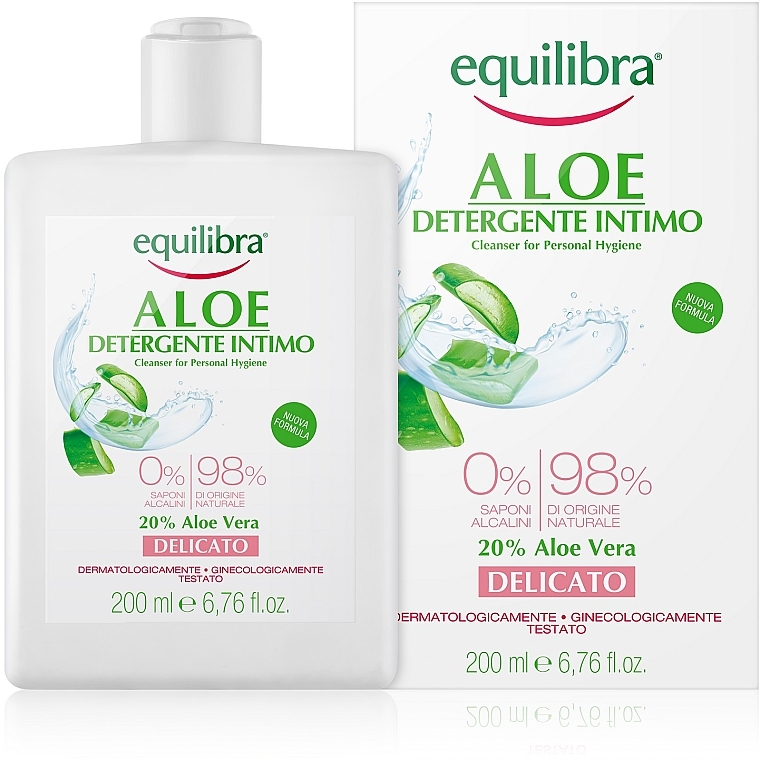 Ніжний гель для інтимної гігієни - Equilibra Aloe Gentle Cleanser For Personal Hygiene