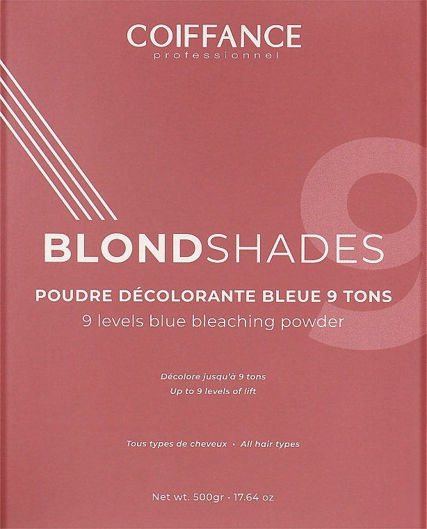 Осветляющая пудра для волос, голубая - Coiffance Professional Blondshades 9 Levels Blue Bleaching Powder — фото N1