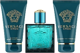 Versace Eros - Набор (edt/50ml + ash/balm/50ml + sh/gel/50ml) — фото N2