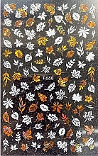 Наклейки для нігтів самоклейні "Осіннє листя", F660 - Deni Carte — фото N1