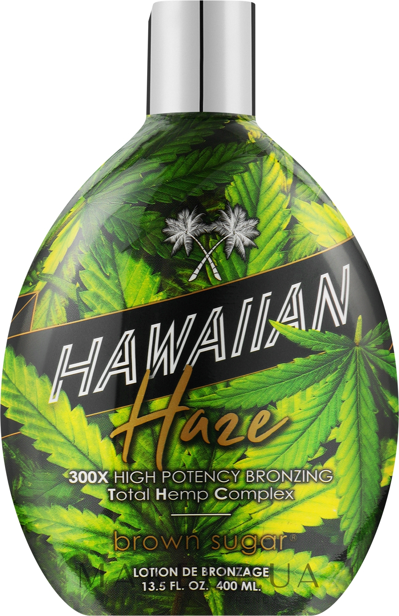 Крем для солярію для гавайської засмаги та суперзволоження шкіри - Brown Sugar Hawaiian Haze 300X Total Hemp Bronzer — фото 400ml