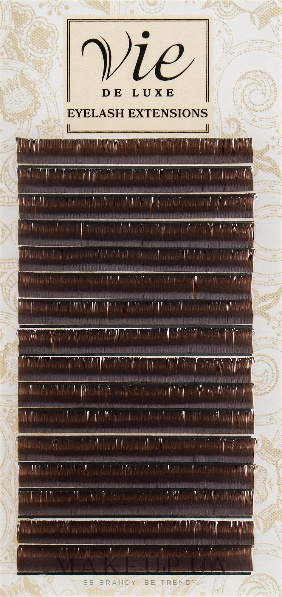 Ресницы в ленте темный шоколад С 0,1/10 - Vie de Luxe  — фото 1уп
